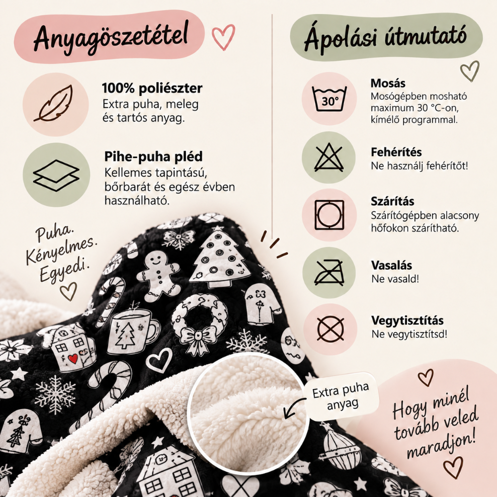 PihePuha színezhető takaró – termékbemutató kép